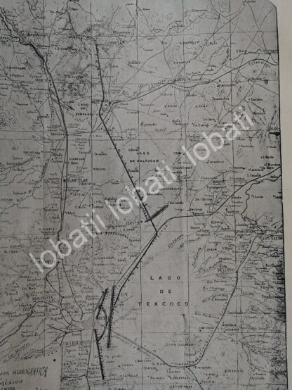 GRABADO ANTIGUO 1895 MAPA DE LA CIUDAD DE MEXICO (HIDROGRAFICO) LDM - Image 3