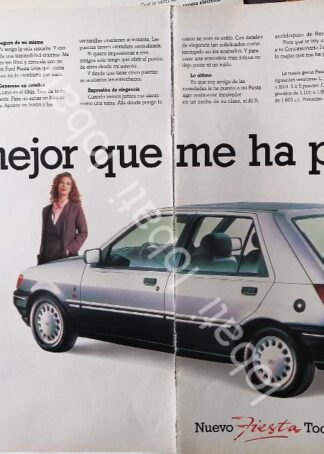 CARTEL ANTIGUO ORIGINAL DE AUTOS FORD FIESTA 1992 /903