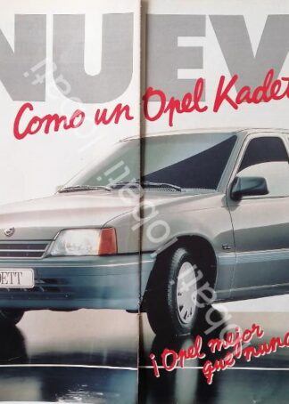 CARTEL ANTIGUO ORIGINAL DE AUTOS CHEVROLET OPEL KADETT GT 1987 /900