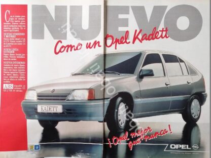 CARTEL ANTIGUO ORIGINAL DE AUTOS CHEVROLET OPEL KADETT GT 1987 /900