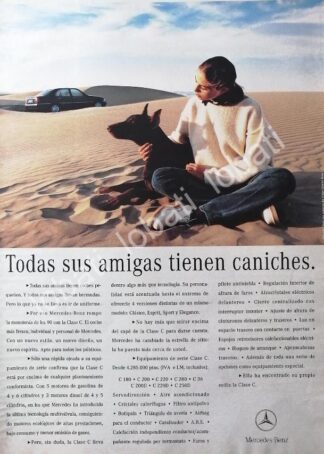CARTEL ANTIGUO ORIGINAL DE DE AUTOS MERCEDES BENZ CLASE C. 1994 /891