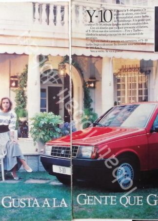 CARTEL ANTIGUO ORIGINAL DE DE AUTOS LANCIA Y-10 TURBO 1993 /885