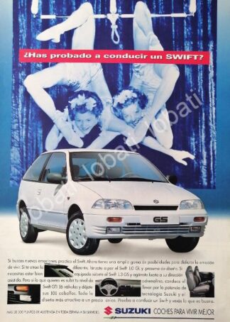 CARTEL ANTIGUO ORIGINAL DE AUTOS SUZUKI SWIFT GS 1994 / 866