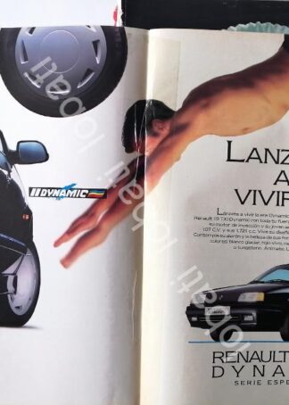 CARTEL ANTIGUO ORIGINAL DE AFICHE DE AUTOS RENAULT 19 TXI DYNAMIC 1991 / 865