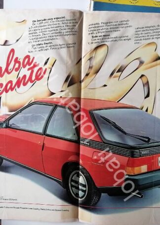 CARTEL ANTIGUO ORIGINAL DE AFICHE DE AUTOS RENAULT FUEGO 1984 / 863 RARO