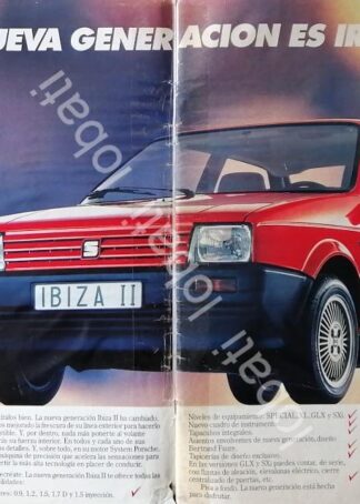 CARTEL ANTIGUO ORIGINAL DE AUTOS SEAT IBIZA II 1989/ 843