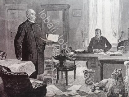 GRABADO ANTIGUO 1898 ULTIMOS DIAS DE OTTO VON BISMARCK POR: C. BECKER / MLT PLT - Image 2