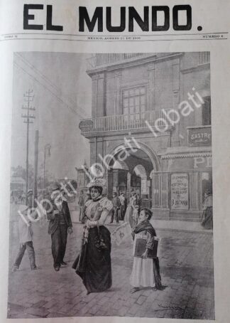 PORTADA ANTIGUA ORIGINAL  1898 NIÑO VOCEADOR, POR: JOSE MARIA VILLASANA