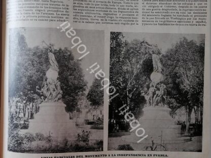 CARTEL ANTIGUO ORIGINAL DE NOTICIA Y PORTADA ANTIGUA 1898 INAUGURAN ANGEL DE LA INDEPENDENCIA EN PUEBLA / LDM - Image 4
