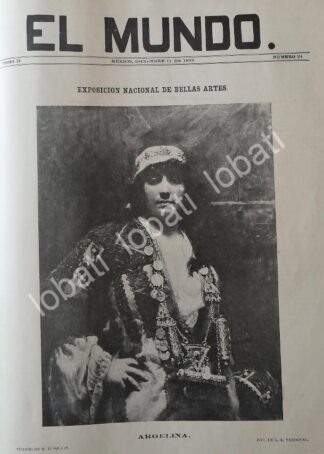 PORTADA ANTIGUA ORIGINAL  1898 EXPOSICION NACIONAL DE BELLAS ARTES. ARGELINA
