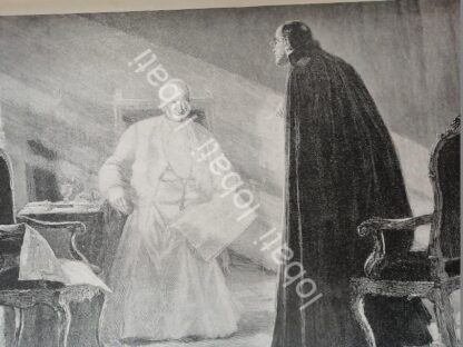 GRABADO ANTIGUO 1898 EL PAPA BLANCO Y EL PAPA NEGRO. POR. JOSE VILLEGAS /RLG - Image 3