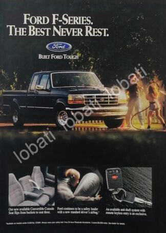 CARTEL ANTIGUO ORIGINAL DE AUTOS CAMIONETA PICKUP FORD SERIE F 1994 /1004