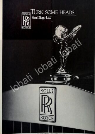CARTEL ANTIGUO ORIGINAL DE AUTOS ROLLS ROYCE 1978 /989