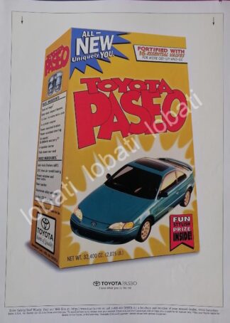 CARTEL ANTIGUO ORIGINAL DE AUTOS TOYOTA PASEO 1995 /969