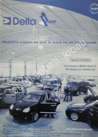 CARTEL ANTIGUO ORIGINAL DE AUTOS BLINDADOS DELTA 2005 /960