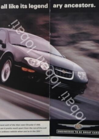 CARTEL ANTIGUO ORIGINAL DE AUTOS CHRYSLER 300M 1999 /947