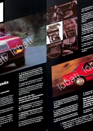 CARTEL ANTIGUO ORIGINAL DE AUTOS CHRYSLER PHANTOM 1989 /940