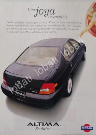 CARTEL ANTIGUO ORIGINAL DE AUTOS NISSAN ALTIMA GLE 1998 /938