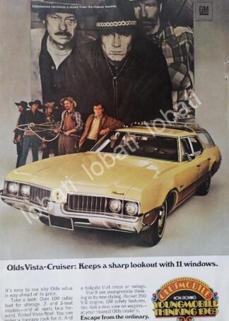 CARTEL ANTIGUO ORIGINAL DE AUTOS OLDSMOBILE VISTA CRUISER 1969 /932
