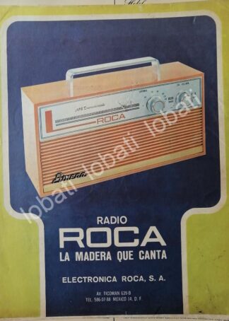 CARTEL ANTIGUO ORIGINAL DE RADIOS ROCA SIRENA 1950s ( ELECTRONICA ROCA ) /377