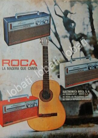 CARTEL ANTIGUO ORIGINAL DE RADIOS ROCA 1950s ( ELECTRONICA ROCA ) /376 MUY RARO