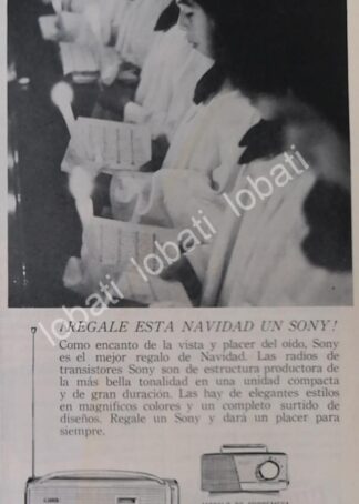 CARTEL ANTIGUO ORIGINAL DE RADIOS SONY SERIE TR 1960 /369
