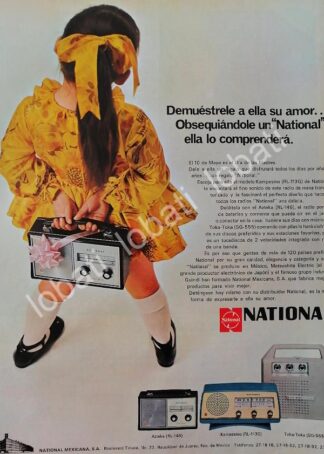 CARTEL ANTIGUO ORIGINAL DE RADIOS NATIONAL 1968 VARIOS /361