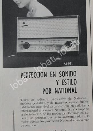 CARTEL ANTIGUO ORIGINAL DE RADIOS TOSHIBA AB-591 1959 /364
