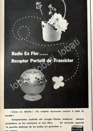 CARTEL ANTIGUO ORIGINAL DE RADIOS DE BOLSILLO TOSHIBA 6TP-219 /363