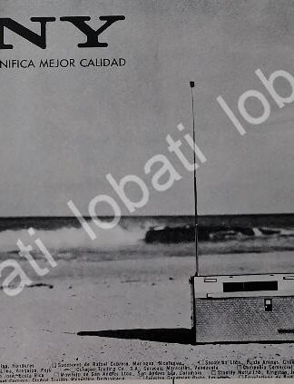 CARTEL ANTIGUO ORIGINAL DE RADIOS SONY TR-815B 1960s /359