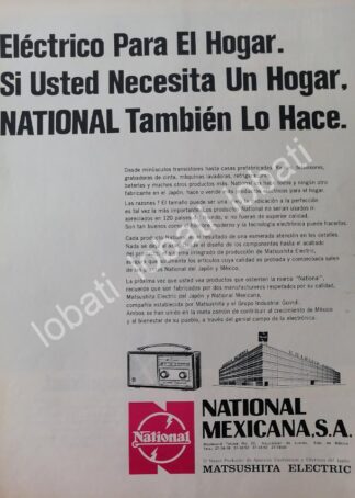 CARTEL ANTIGUO ORIGINAL DE MATSUSHITA ELECTRIC- NATIONAL 1960 /670