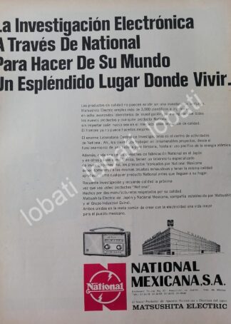 CARTEL ANTIGUO ORIGINAL DE MATSUSHITA ELECTRIC- NATIONAL 1960 /699