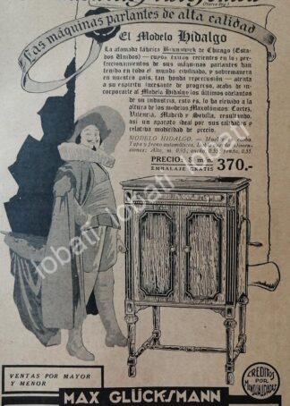 CARTEL ANTIGUO ORIGINAL DE RADIOS BRUNSWICK 1927 /319