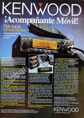 CARTEL ANTIGUO ORIGINAL DE DE RADIOS CB KENWOOD 1980s /307