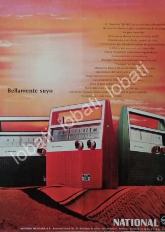 CARTEL ANTIGUO ORIGINAL DE DE RADIOS NATIONAL 1968 /304