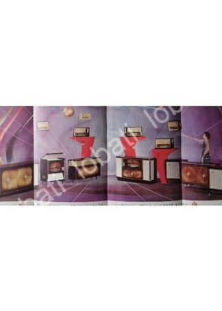 CARTEL ANTIGUO ORIGINAL DE FOLLETO TRIPTICO RADIOS Y CONSOLAS TELEFUNKEN 1960s /301