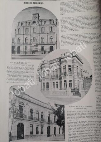 CARTEL ANTIGUO ORIGINAL DE CASAS DE MEXICO 1899, EUSEBIO GAYOSSO Y OTROS/580