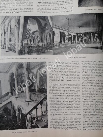CARTEL ANTIGUO ORIGINAL DE DESFILES ALEGORICOS Y CASINO MONTERREY POR VISITA DE PORFIRIO DIAZ /581 - Image 4