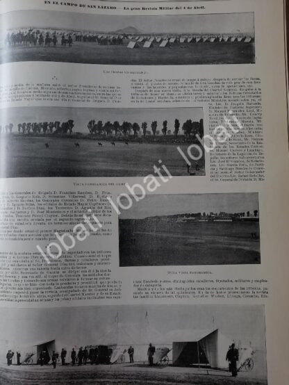 CARTEL ANTIGUO ORIGINAL DE PORFIRIO DIAZ EN REVISTA Y EJERCICIOS MILITARES. SAN LAZARO 1899 MLT - Image 4