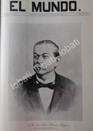 PORTADA ANTIGUA ORIGINAL  1899. MUERE MANUEL AZPIROZ MORA / PLT