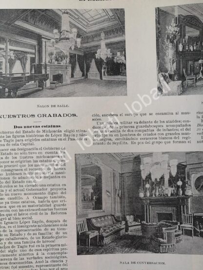 CARTEL ANTIGUO ORIGINAL DE LA EMBAJADA MEXICANA EN WASHINGTON 1899 /PLT - Image 3
