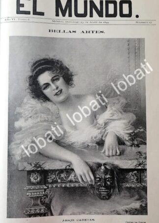 PORTADA ANTIGUA ORIGINAL  1899. DIBUJO DE VITTORIO M. CORCOS / ARTE