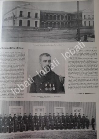 CARTEL ANTIGUO ORIGINAL DE INICIOS DE LA ESCUELA NAVAL MILITAR Y CAP. MANUEL E. IZAGUIRRE . MLT