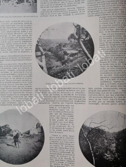 CARTEL ANTIGUO ORIGINAL DE LAS GRUTAS DE CACAHUAMILPA 1899 / LDM - Image 2