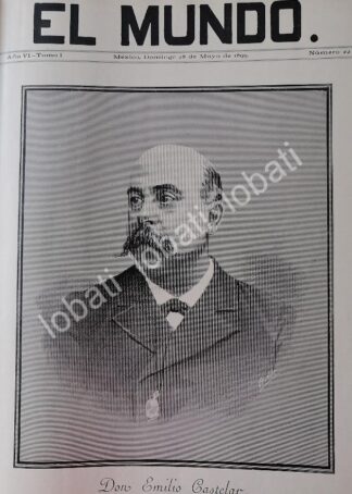 PORTADA ANTIGUA ORIGINAL  1899. MUERE EMILIO CASTELAR / ESCRITORES