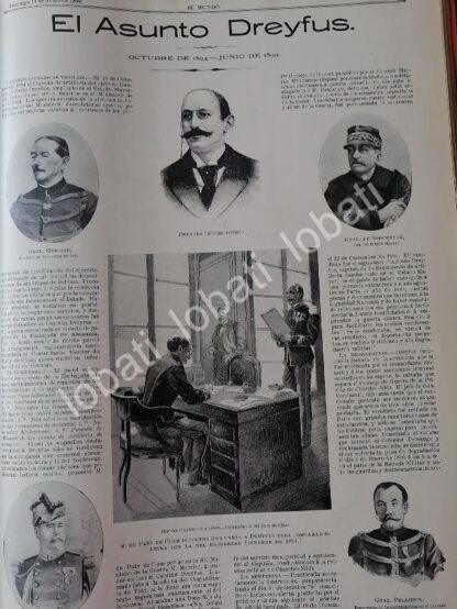 CARTEL ANTIGUO ORIGINAL DE EL CASO DREYFUS 1899 (ALFRED DREYFUS) MLT /JRPD - Image 2