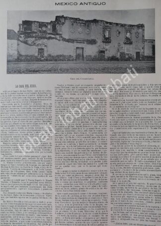 CARTEL ANTIGUO ORIGINAL DE LA CASA DEL JUDIO 1899 LDM. CASAS DE MEXICO