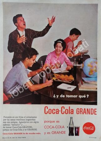 CARTEL ANTIGUO ORIGINAL DE REFRESCO COCA COLA 1963 /238
