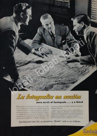 CARTEL ANTIGUO ORIGINAL DE CAMARAS FOTOGRAFICAS KODAK 1954 /596