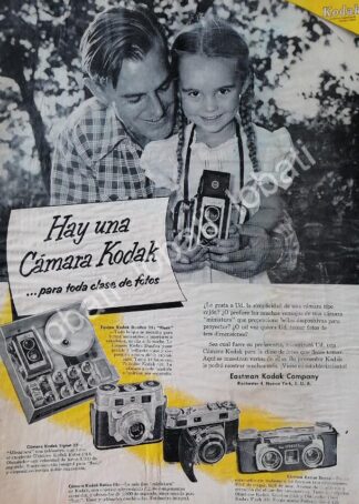 CARTEL ANTIGUO ORIGINAL DE CAMARAS FOTOGRAFICAS KODAK 1954 /597